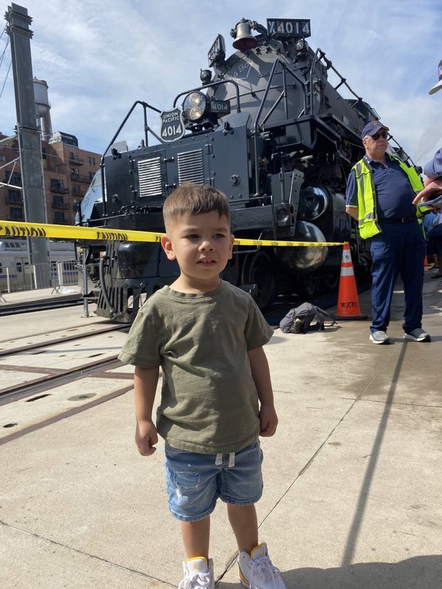 Cruz Aguilar traveled with his brother Andres from Brighton to see the Big Boy.